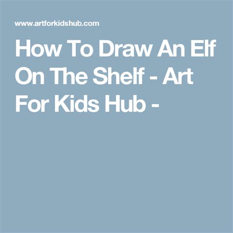 Art Hub For Kids How To Draw A Elf : Learn how to draw a cute cartoon ...