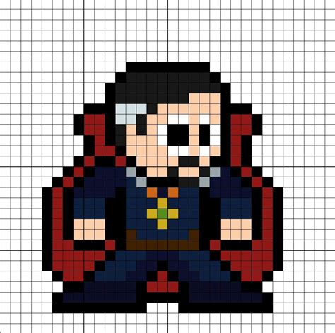 Doctor Strange Perler Bead Pattern Pixel Art Grid Pixel Art Perler ...