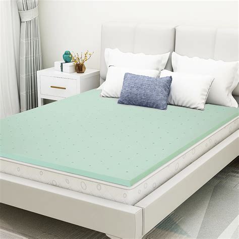 Mattress Topper,1.5 Inch Twin Size Green Tea Memory Foam Mattress ...