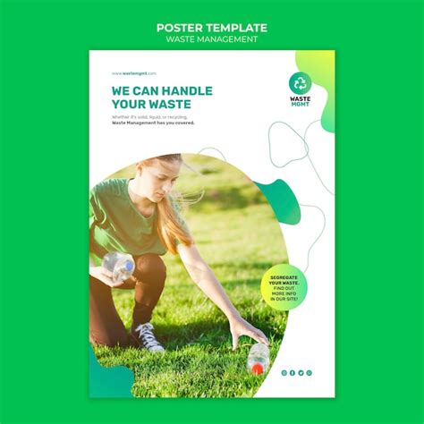 Free PSD | Waste management poster design template