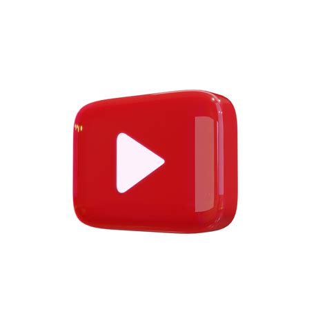 Glossy Youtube 3d Render Icon PNGs for Free Download