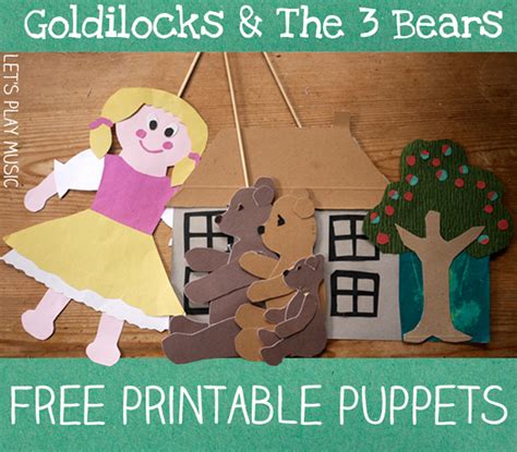 ECE 358 Storytelling Activities: Goldilocks and the Three Bears Puppet ...