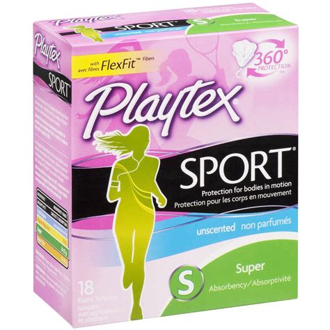 Playtex Unscented Super Sport Tampons, 18 CT (Pack of 6) - Walmart.com ...