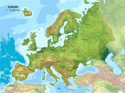 Nice detailed relief map of Europe with borders : r/MapPorn