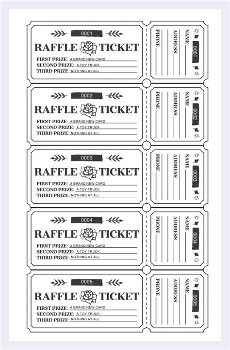 Raffle Ticket Template Google Docs