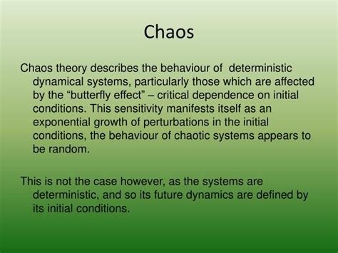 PPT - Chaos Theory PowerPoint Presentation - ID:2915054