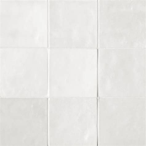 Cloe 5" x 5" Ceramic Tile in White | Bedrosians Tile & Stone