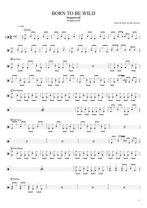 Born to Be Wild Tab by Steppenwolf (Guitar Pro) - Full Score | mySongBook