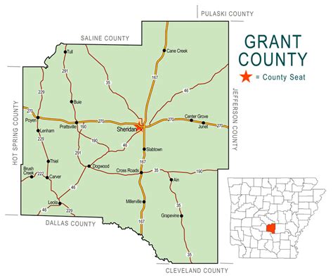 zz Grant County Map - Encyclopedia of Arkansas