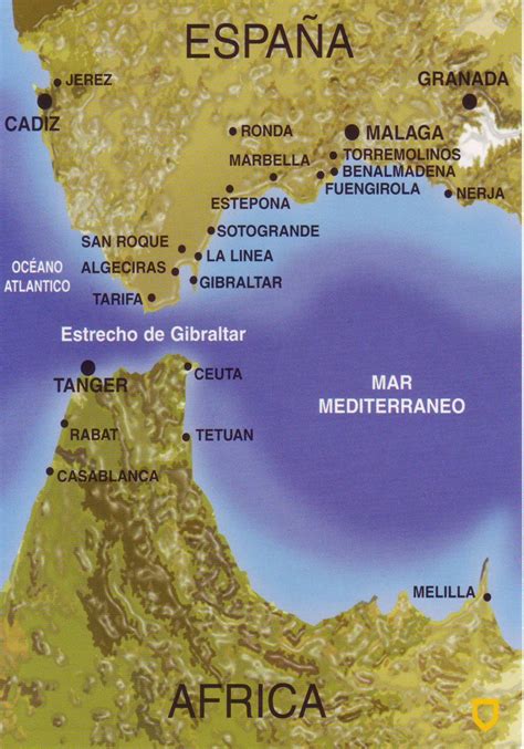 Strait Of Gibraltar Map Of Africa