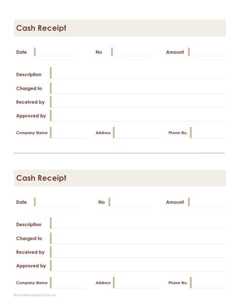 21 Free Cash Receipt Templates (Word, Excel and PDF)