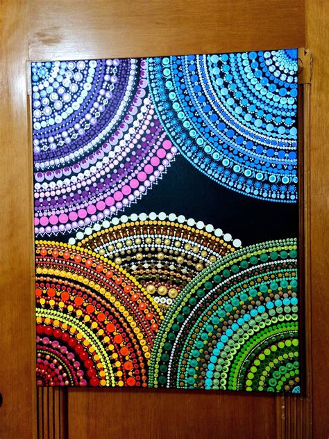 Mandala Dot Painted on Canvas- Wall art- Mandalas- Canvas Painted ...