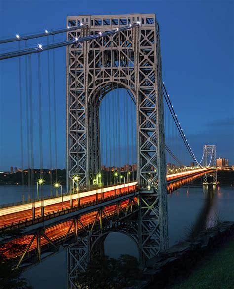 George Washington Bridge at Night Photograph by Chris Ferrara - Fine ...