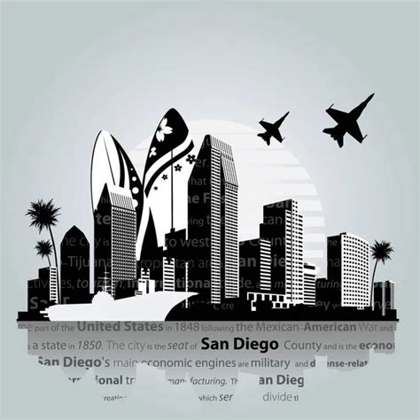 San diego skyline Stock Vectors, Royalty Free San diego skyline ...