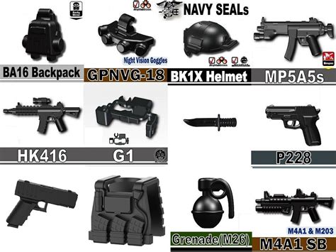 Navy Seal Weapons pack compatible with toy brick minifigures Seal Team 6 | eBay