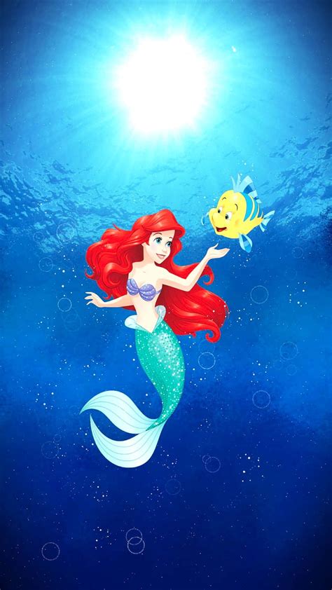 Download Ariel And Flounder From The Little Mermaid Wallpaper ...