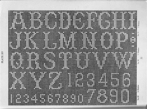 Free Printable Filet Crochet Alphabet Patterns