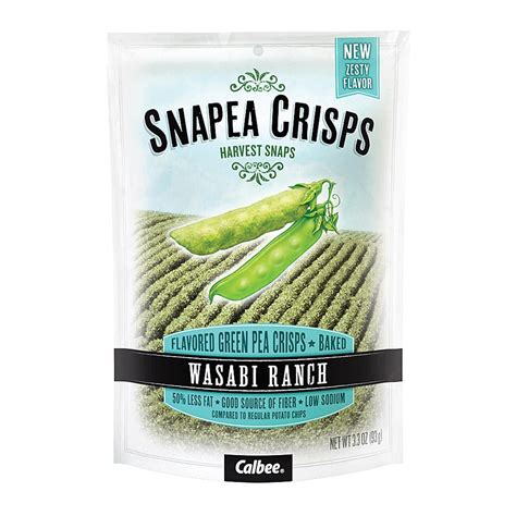 Calbee Snapea Crisp Snapea Crisps - Wasabi Ranch - Case Of 12 - 3.3 Oz ...