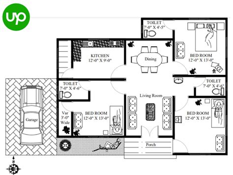 An impressive 2D floor plan for your house | Upwork