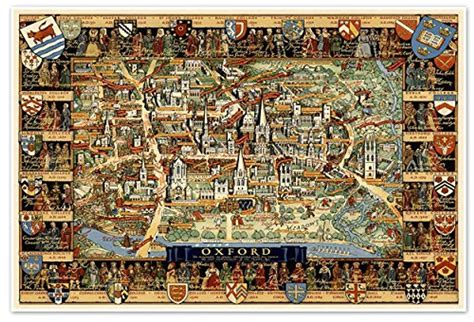 Oxford University Campus Map - London, England circa 1948 - measures 24 ...