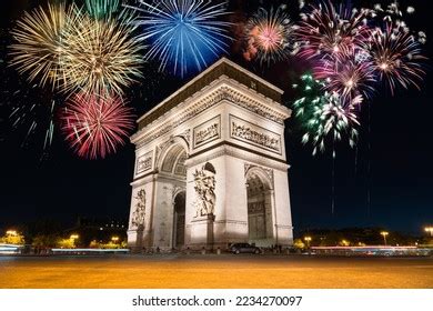 Arc De Triomphe Fireworks During New Stock Photo 2234270097 | Shutterstock