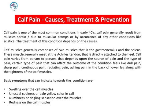 PPT - Calf Pain - Causes, Treatment & Prevention PowerPoint ...