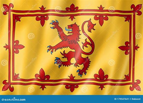 Royal Banner of Scotland, UK Stock Illustration - Illustration of ...