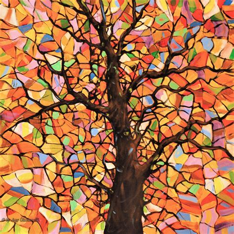 Stained Glass Tree #2 by Amy Giacomelli. | Abstract tree painting, Tree ...