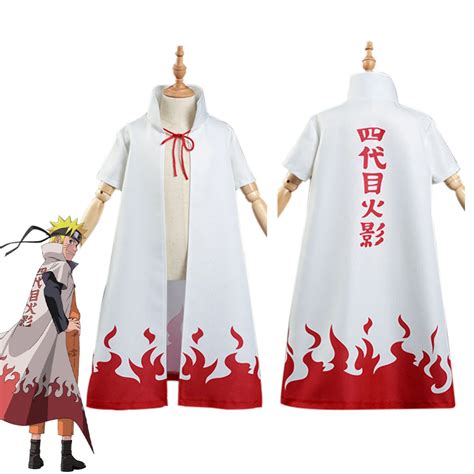 NARUTO 4th Hokage Namikaze Minato Kids Cloak Coat Halloween Carnival ...