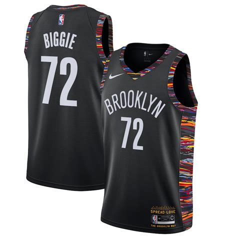 Nike Brooklyn Nets Black Biggie Swingman Jersey - Music Edition