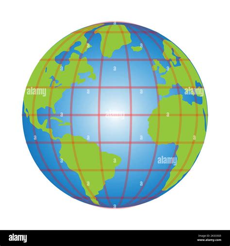 World Globe Map With Latitude And Longitude