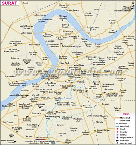 Surat India Map | Zip Code Map