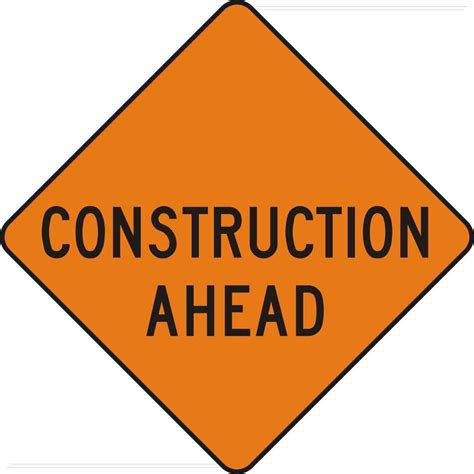 Construction ahead Zone Signs Clip Art free image download