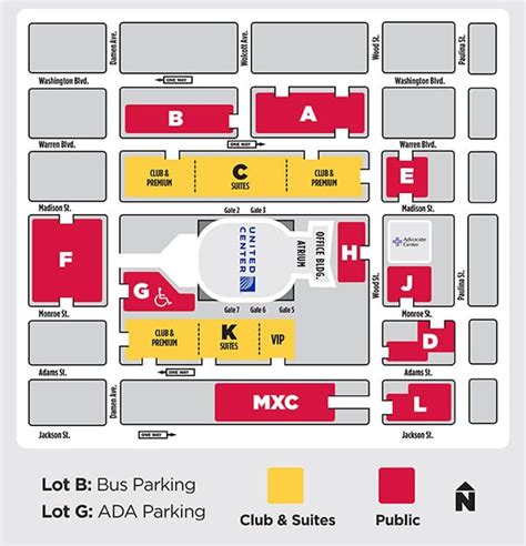 United Center Parking Lot Map