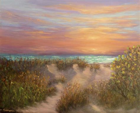 Beach Sunrise by Amber Palomares | Coastal painting, Beach painting ...