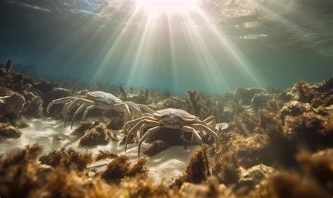 Premium AI Image | Magnificent closeup of mangrove crab in its natural ...