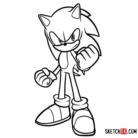 How to draw Sonic the Hedgehog - Sketchok easy drawing guides