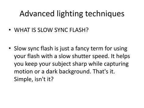 Advanced camera lighting techniques | PPT | Free Download