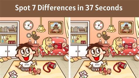 Spot The Difference: Can you spot 7 differences in 37 seconds?