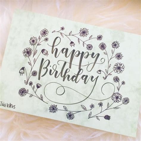 Image result for happy birthday calligraphy cards | Happy birthday ...