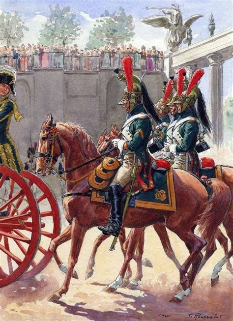 French; Imperial Guard, Empress Dragoons on escort detail Military Art ...