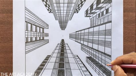 How to Draw - One Point Perspective : Skyscraper Buildings in 2020 ...