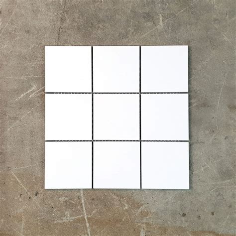 Square White Satin Matt Tile | 100mm x 100mm - Tile Warehouse