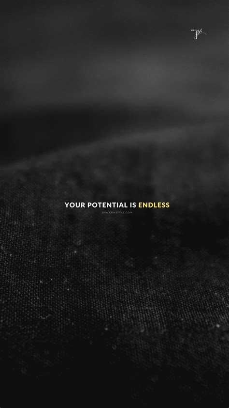 Your potential is endless inspirational quote wallpaper - VIVE CON STYLE