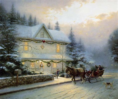 Thomas Kinkade Winter | Winter Wonderland Snow Magic | Thomas kinkade ...