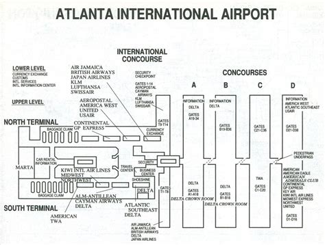 Atlanta terminal map - Atlanta airport international terminal map ...