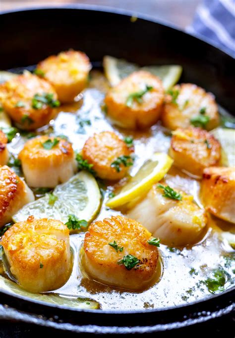 LEMON BUTTER SEARED SCALLOPS → SO EASY! - WonkyWonderful