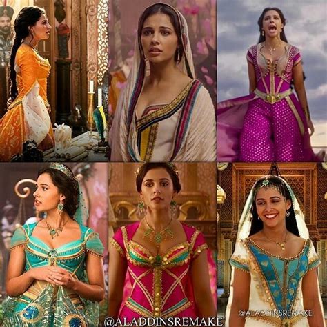 Princess Jasmine's beautiful costumes, Aladdin 2019 | Disney princess ...