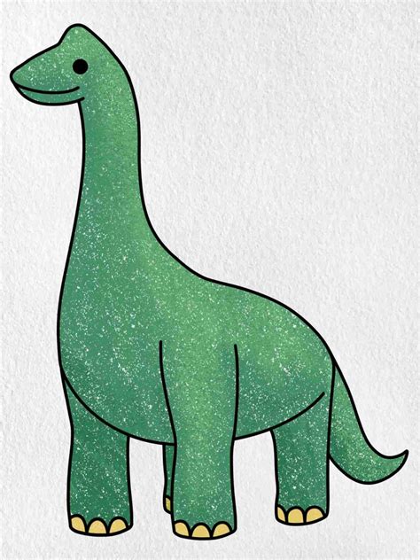 How to Draw a Brachiosaurus - HelloArtsy