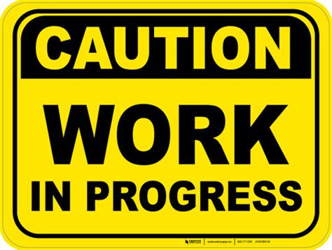 Caution: Work in Progress - Floor Sign | Creative Safety Supply